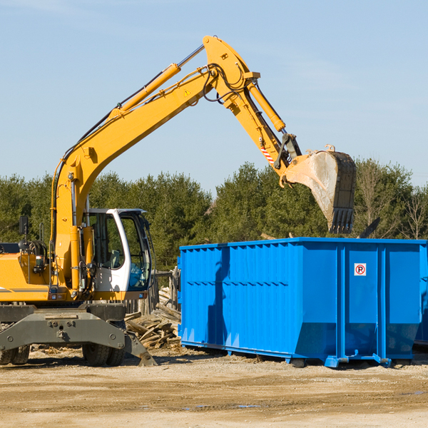 what size residential dumpster rentals are available in Horn Hill Alabama